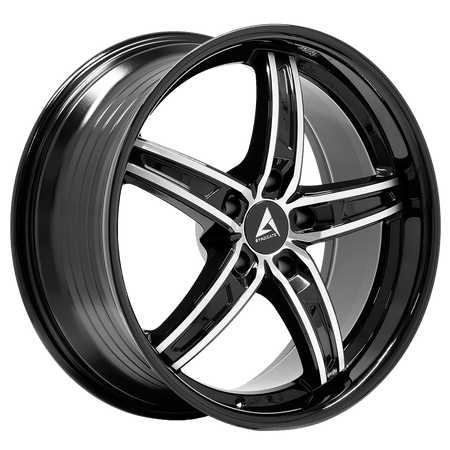 ARMED SYNDICATE BOSS 74.1 19x8.5 5x120 35 BLACK MACHINED FACE BLACK LIP
