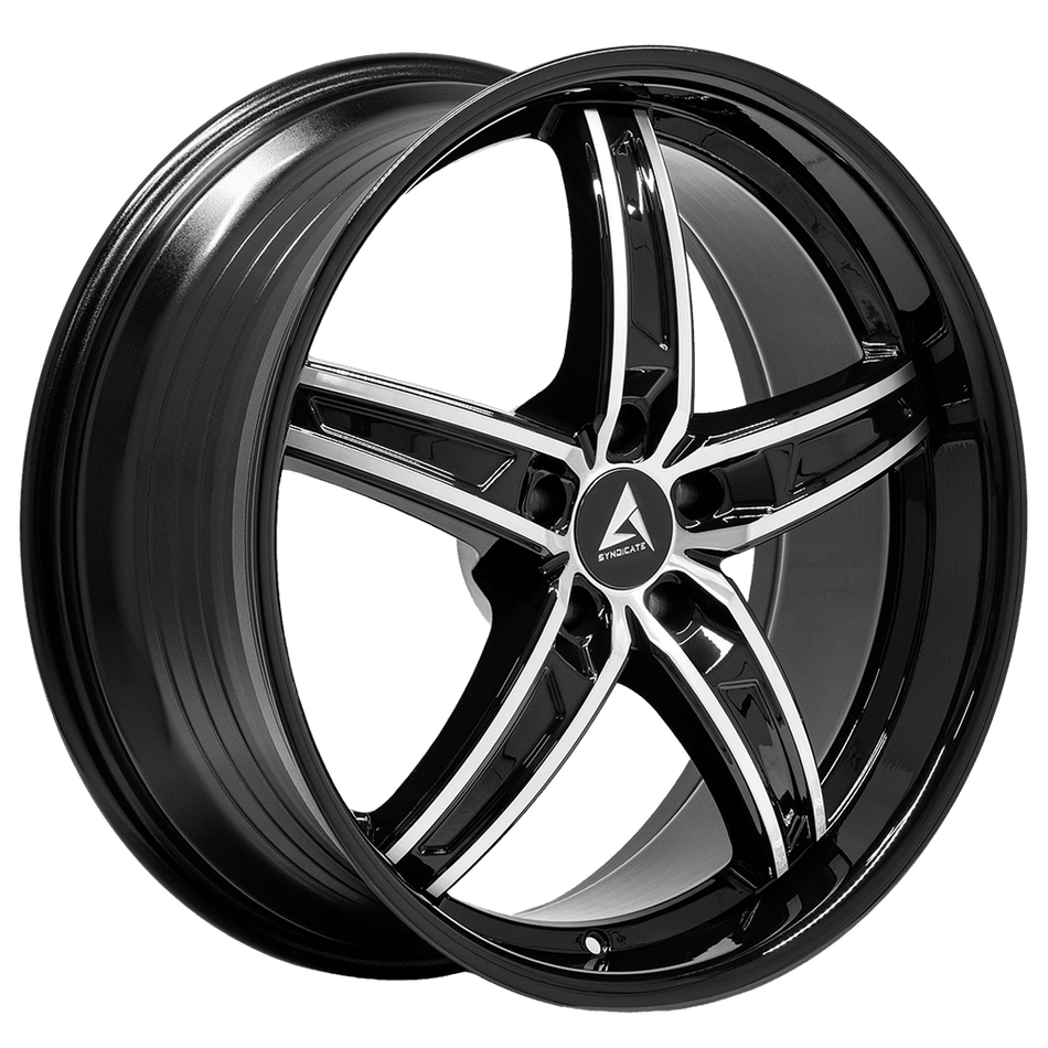 ARMED SYNDICATE BOSS 74.1 20x8.5 5x127 30 BLACK MACHINED FACE BLACK LIP