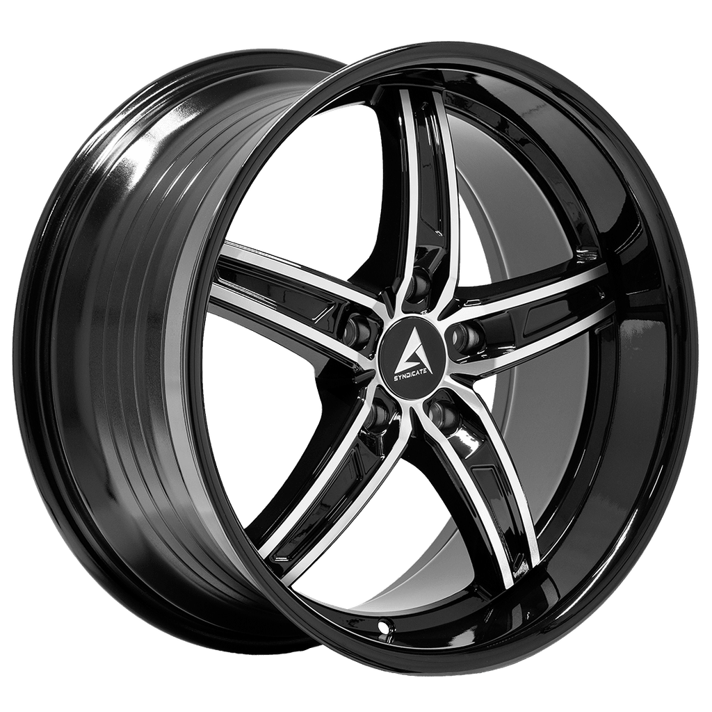 ARMED SYNDICATE BOSS 74.1 19x9.5 5x112|5x114.3 40 BLACK MACHINED FACE BLACK LIP