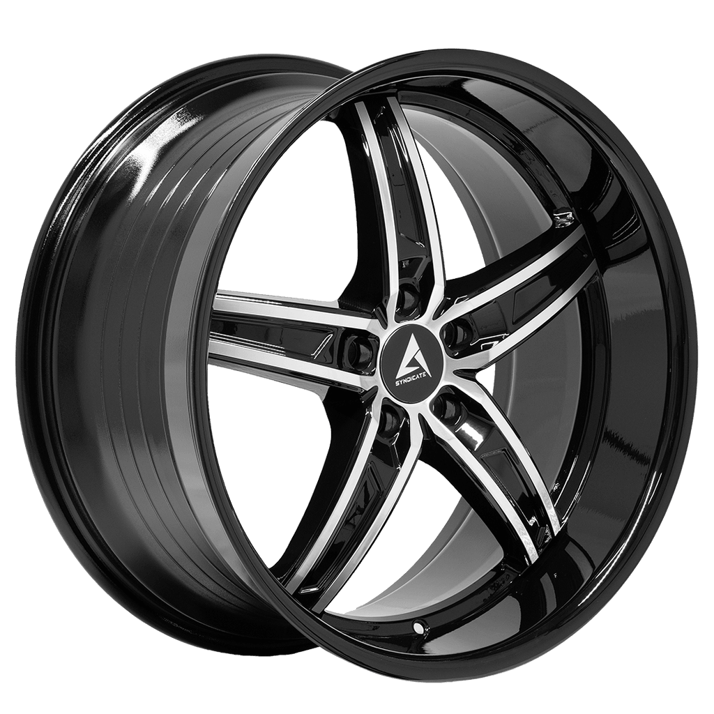 ARMED SYNDICATE BOSS 74.1 20x10 5x112|5x114.3 37 BLACK MACHINED FACE BLACK LIP