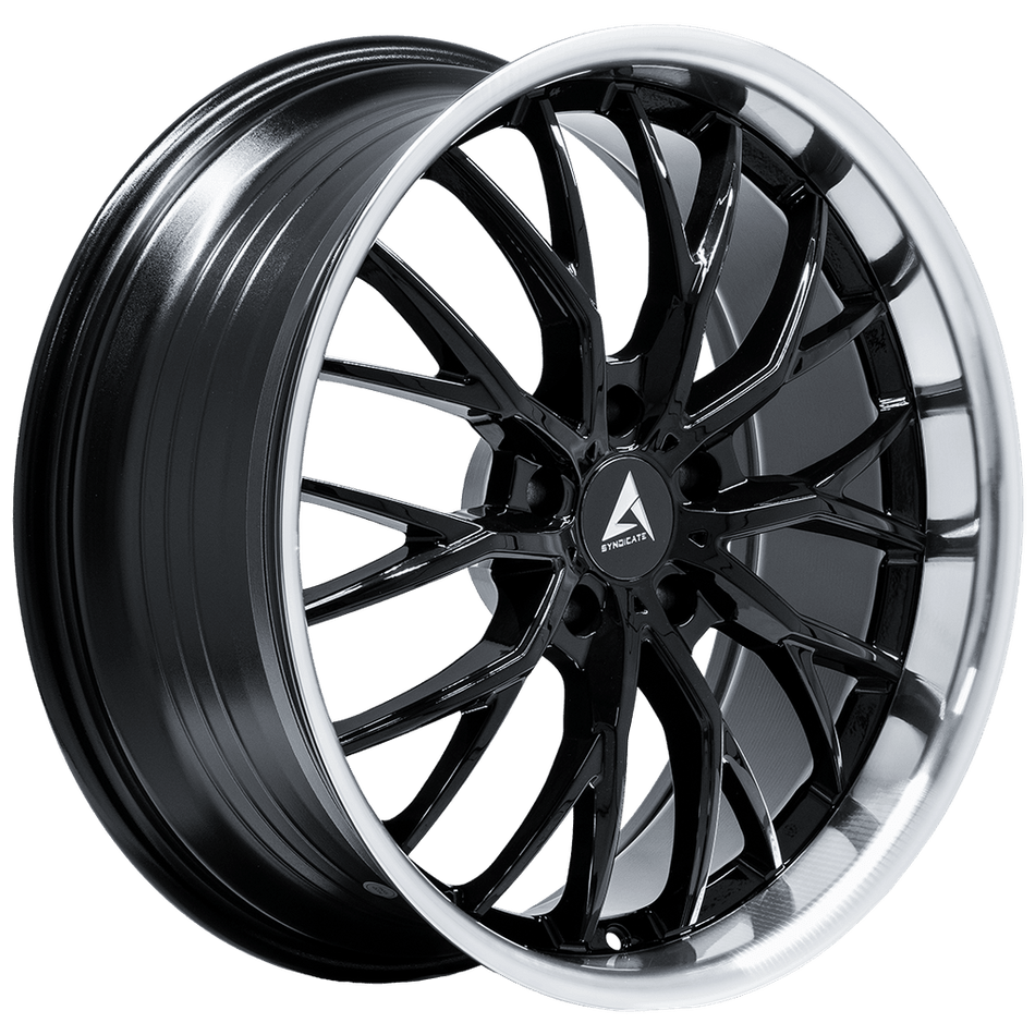 ARMED SYNDICATE CZAR 74.1 20x8.5 5x120 30 BLACK FACE+ BLACK MACHINED LIP