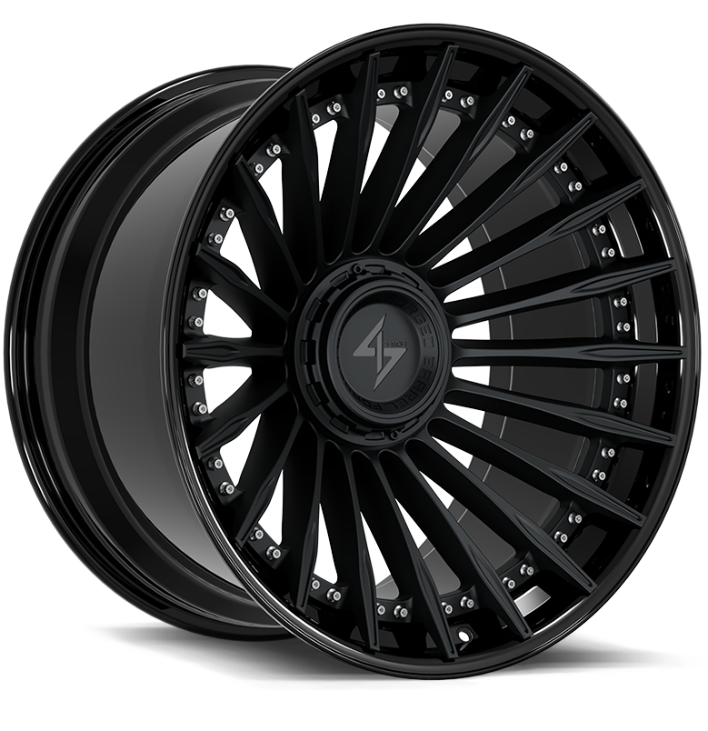 SENTALI BARREL FORGED XTREME SENTALI BFX BFX1 22x10 6x135/6x139.7 -24 Gloss Black Lip / Matte Black Centre