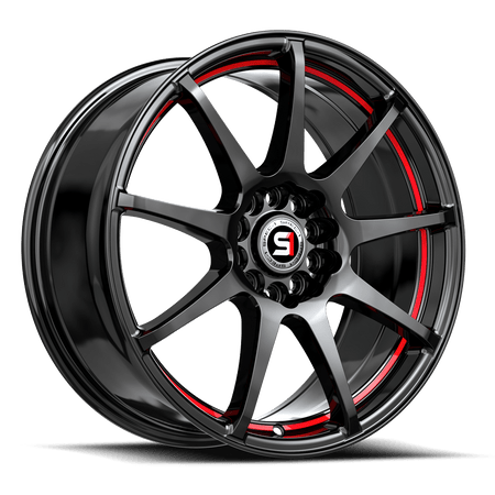 SPEC-1 RACING SP-67 18x8 5x100/5x114.3 38 Gloss Black / Red Line
