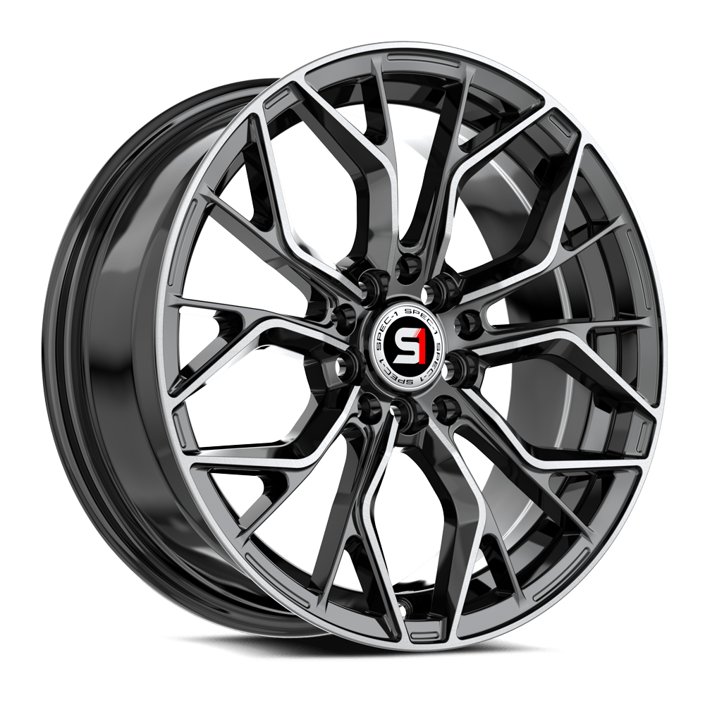 SPEC-1 RACING SP-76 16x6.5 5x100/5x114.3 20 Gloss Black & Machined