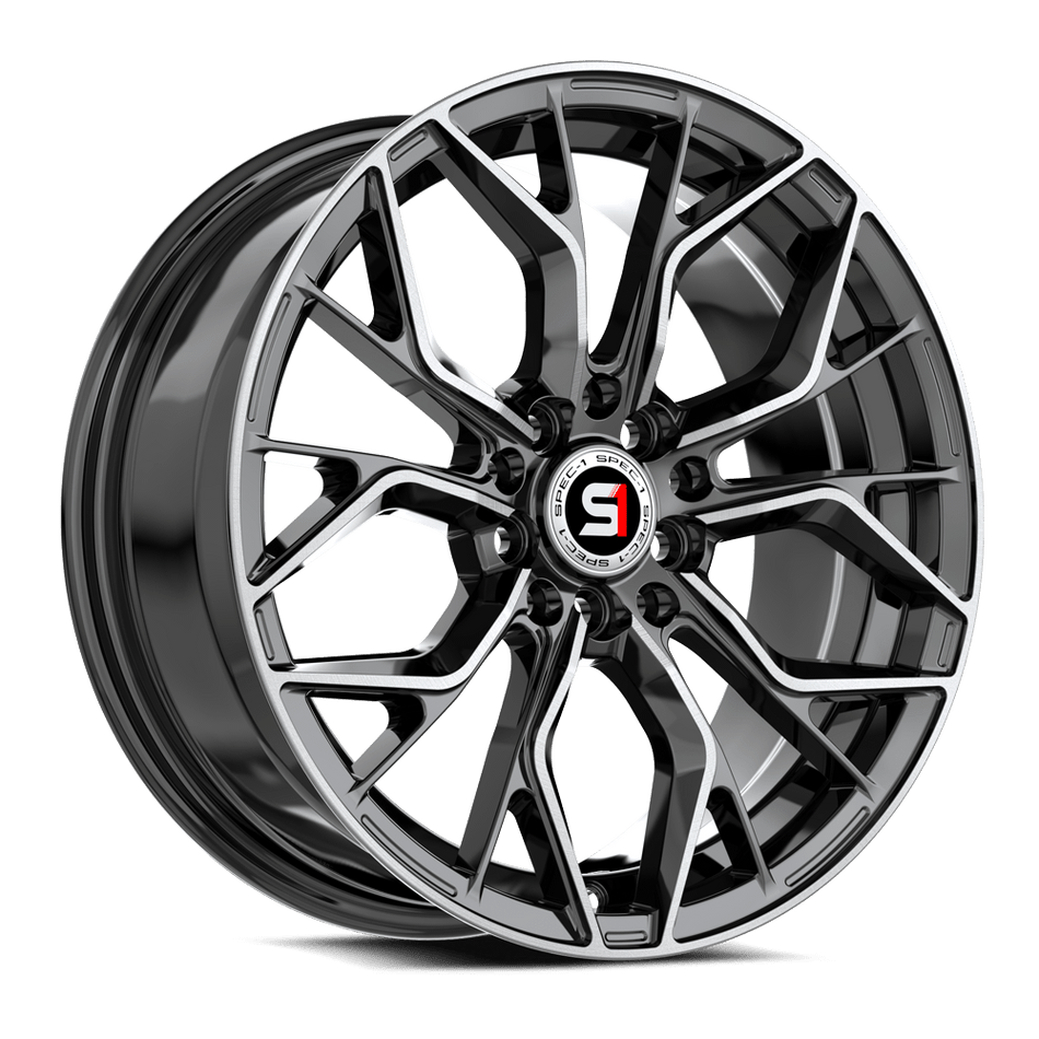 SPEC-1 RACING SP-76 16x6.5 5x100/5x114.3 20 Gloss Black & Machined