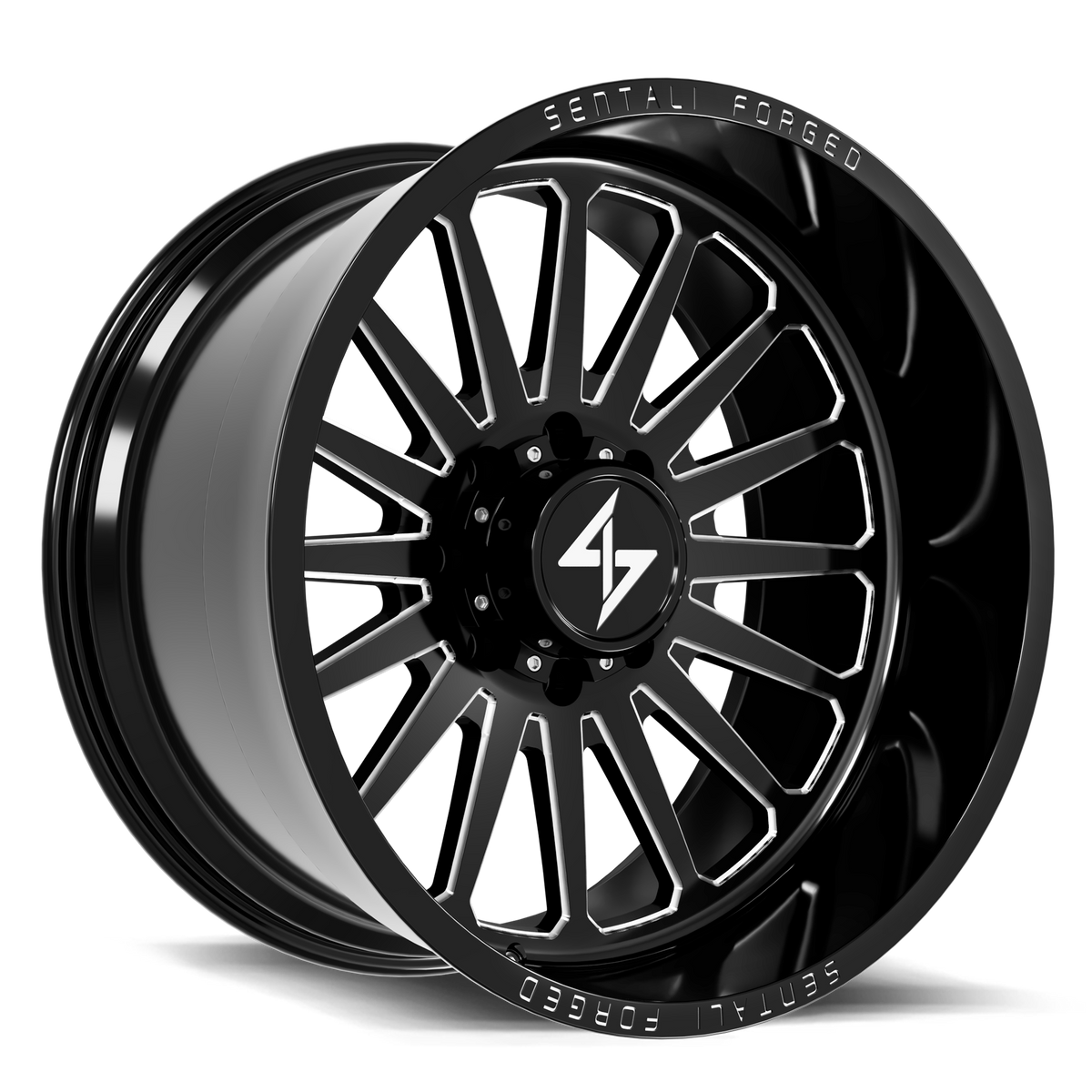 Sentali Forged SF-2 24x14 8x165.1 -76 Gloss Black Milled