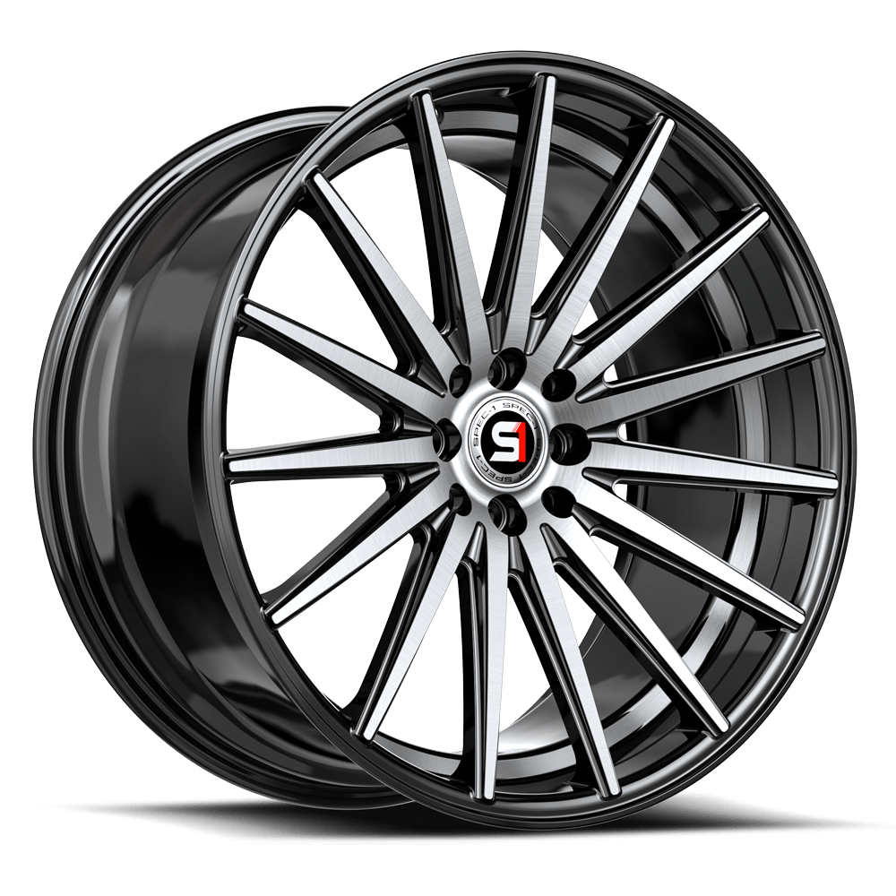 SPEC-1 RACING SP-69 18x8 5x112/5x114.3 38 Gloss Black Machined / Undercut
