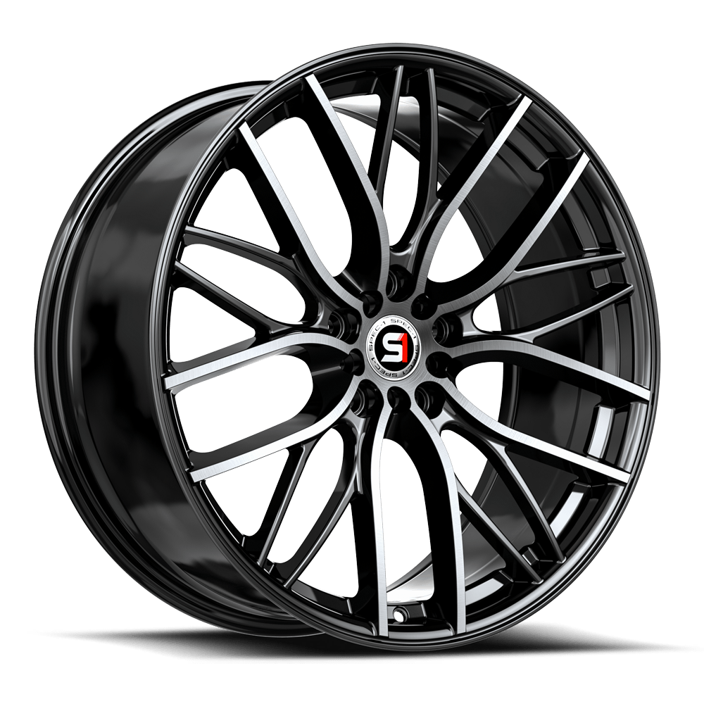 SPEC-1 RACING SP-61 20x8.5 5x114.3 / 5x120 +38 Gloss Black & Machined