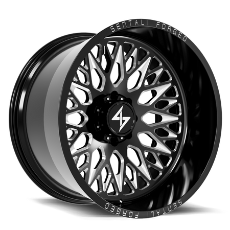 Sentali Forged SF-6 24x12 8x180 -44 Gloss Black Milled