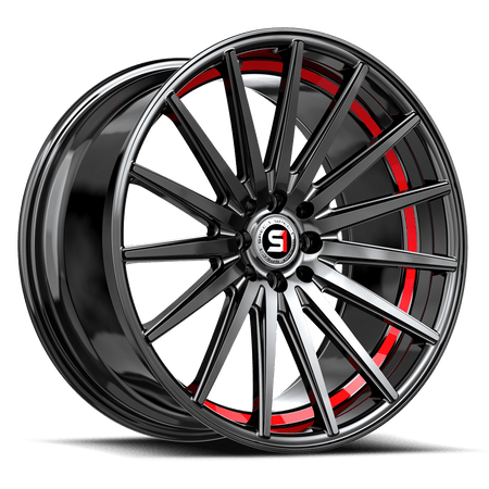 SPEC-1 RACING SP-69 18x8 5x112/5x114.3 38 Gloss Black / Red Under Cut