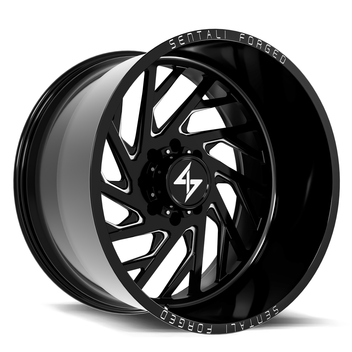 Sentali Forged SF-7 22x12 6x139.7 -44 Gloss Black Milled