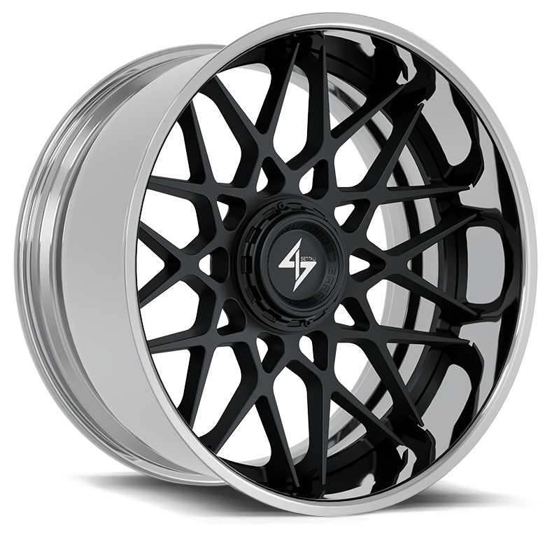 SENTALI BARREL FORGED XTREME SENTALI BFX BFX5 24x12 8x165.1/8x170 -44 Polished Lip / Gloss Black Centre