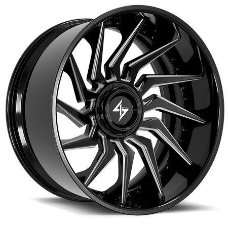 SENTALI BARREL FORGED XTREME SENTALI BFX BFX4 22x10 6x135/6x139.7 -24 Gloss Black Lip / Gloss Black Milled Centre