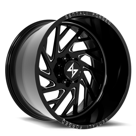 Sentali Forged SF-7 22x12 6x139.7 -44 Gloss Black Milled