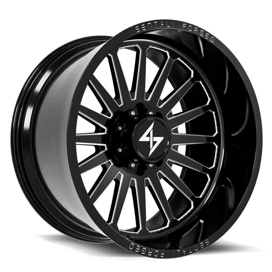 Sentali Forged SF-2 24x12 8x180 -44 Gloss Black Milled
