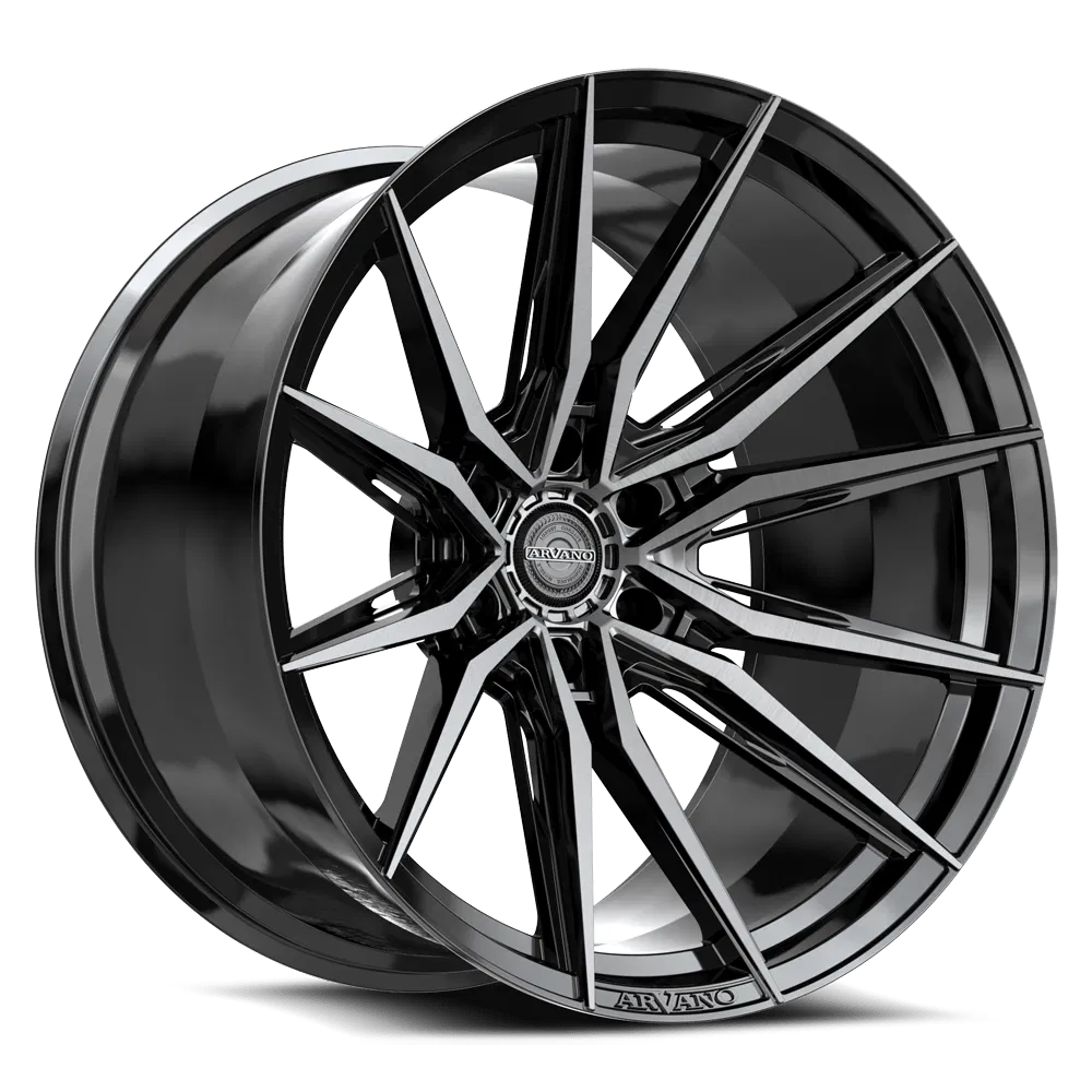 ARVANO ART-3 22x10 6x135 -18 Gloss Black & Brushed Double Dark Tint