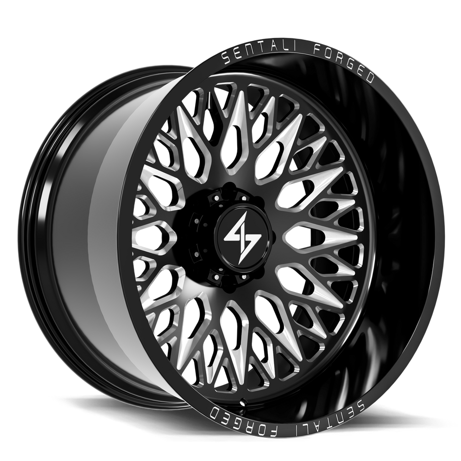 Sentali Forged SF-6 24x12 8x165.1 -44 Gloss Black Milled
