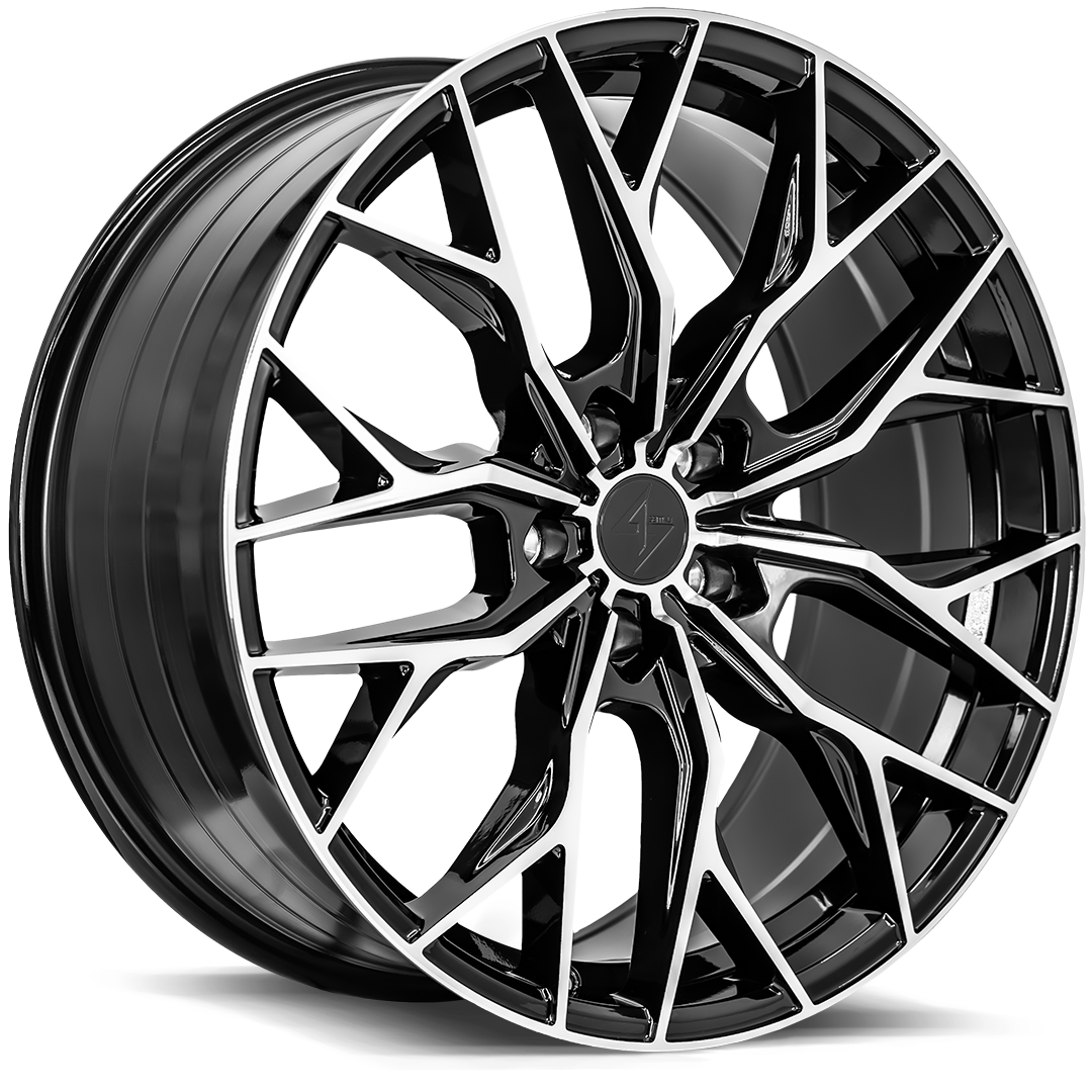 Sentali Street SS2 19x8.5 5x112 35 Gloss Black Machined Face