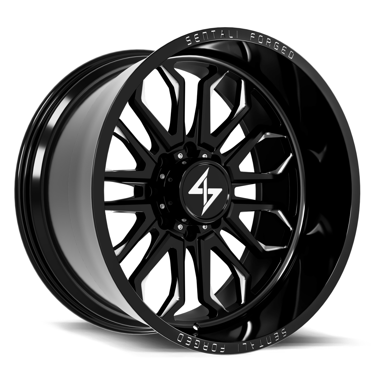 Sentali Forged SF-3 22x12 6x139.7 -44 Gloss Black Milled