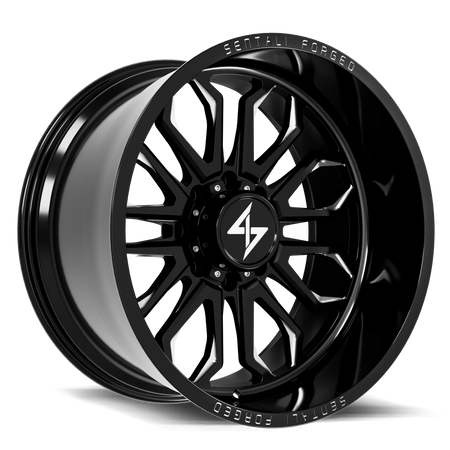 Sentali Forged SF-3 22x12 6x139.7 -44 Gloss Black Milled