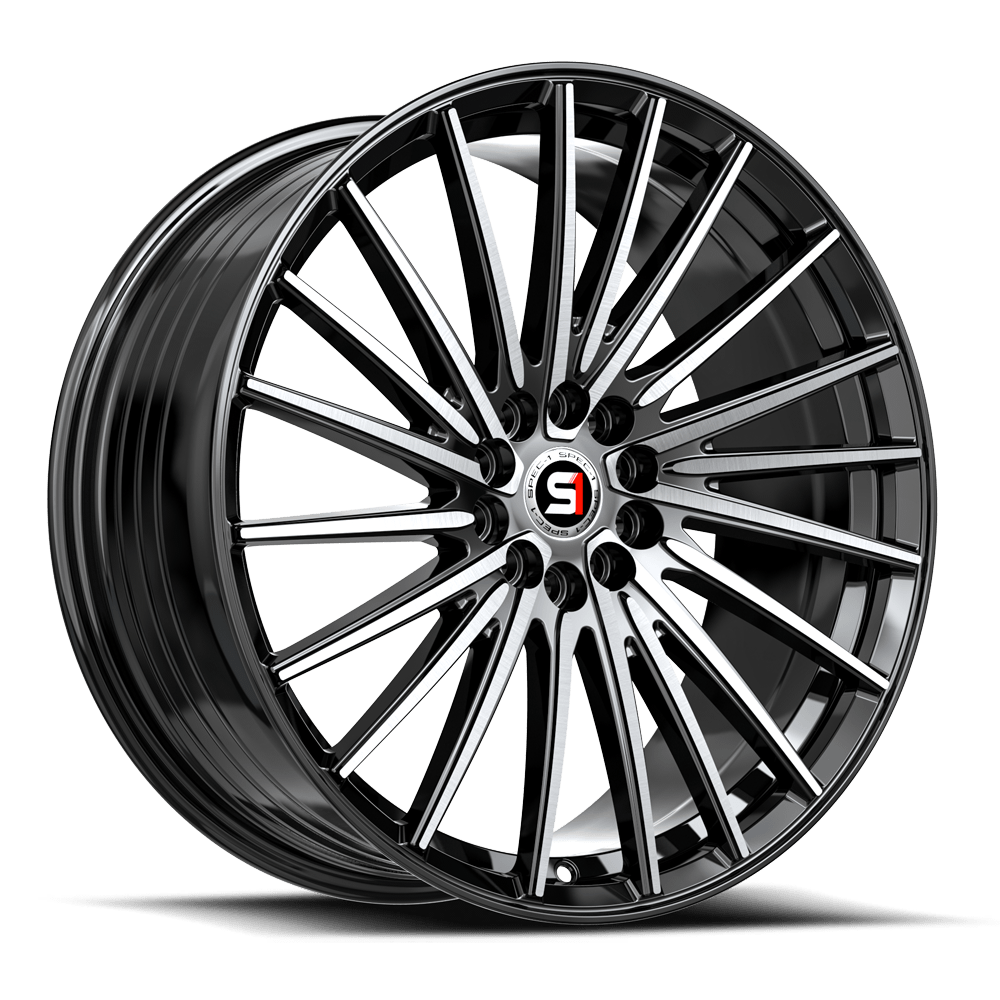 SPEC-1 RACING SP-68 20x8.5 5x112/5x114.3 38 Gloss Black Machined