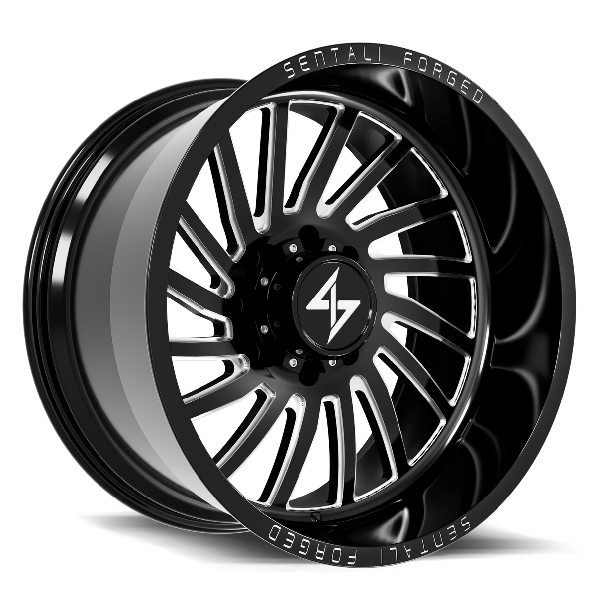 SENTALI FORGED SF-1 22x12 8x180 -44 Gloss Black Milled Left
