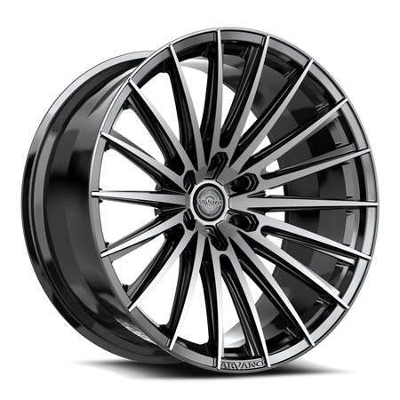 ARVANO ART-2 22x10 6x135 -18 Gloss Black & Brushed Double Dark Tint