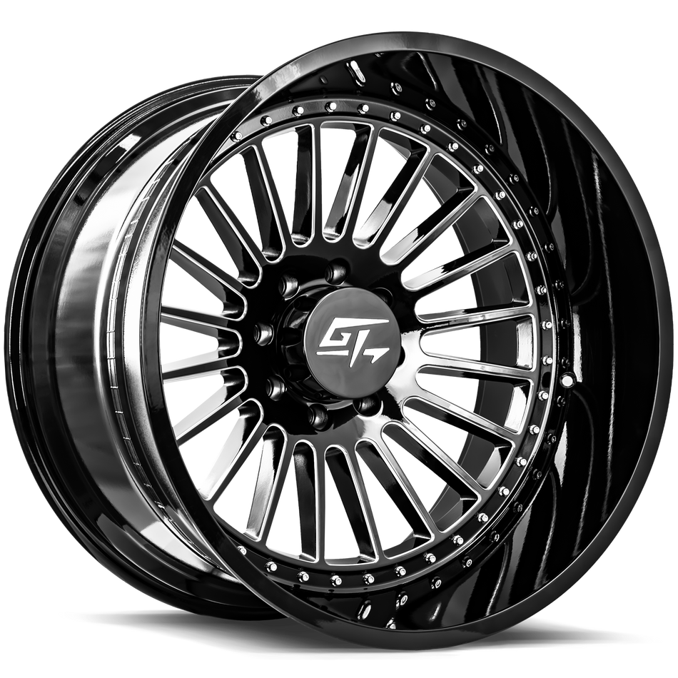 GT OFFROAD STRIKE 22x12 8x180 -44 Gloss Black Milled