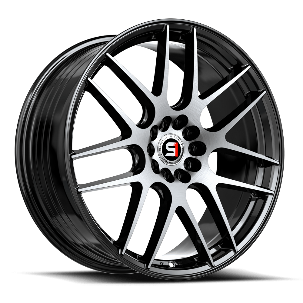 SPEC-1 RACING SP-65 17x8 5x112/5x114.3 42 Gloss Black Machined
