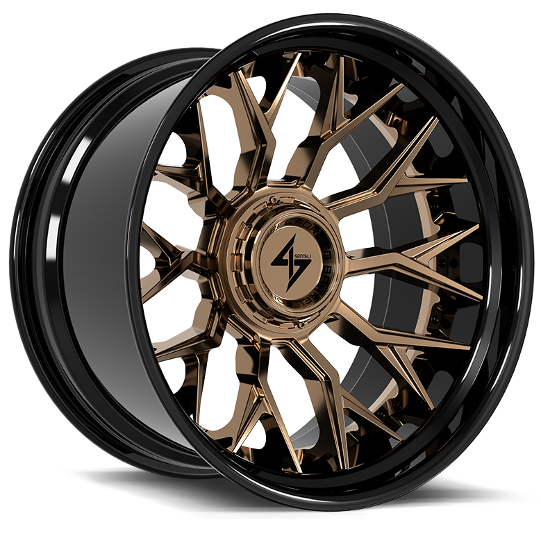 SENTALI BARREL FORGED XTREME SENTALI BFX BFX2 22x12 8x165.1/8x170 -44 Gloss Black Lip / Bronze Centre
