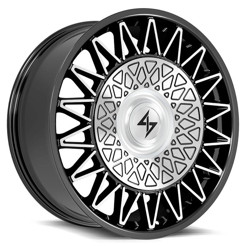 Sentali Luxx Crown   24x10 5x130 10 Gloss Black Machined