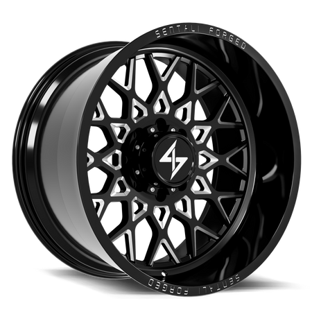Sentali Forged SF-5 22x12 8x165.1 -44 Gloss Black Milled