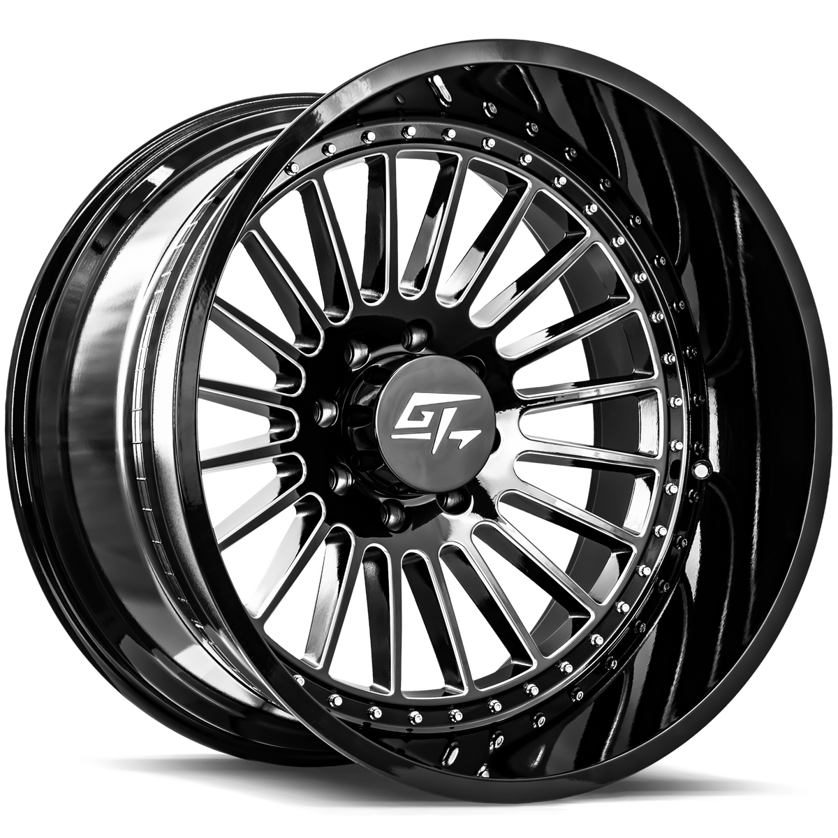 GT OFFROAD STRIKE 20x10 5x127 -18 Gloss Black Milled