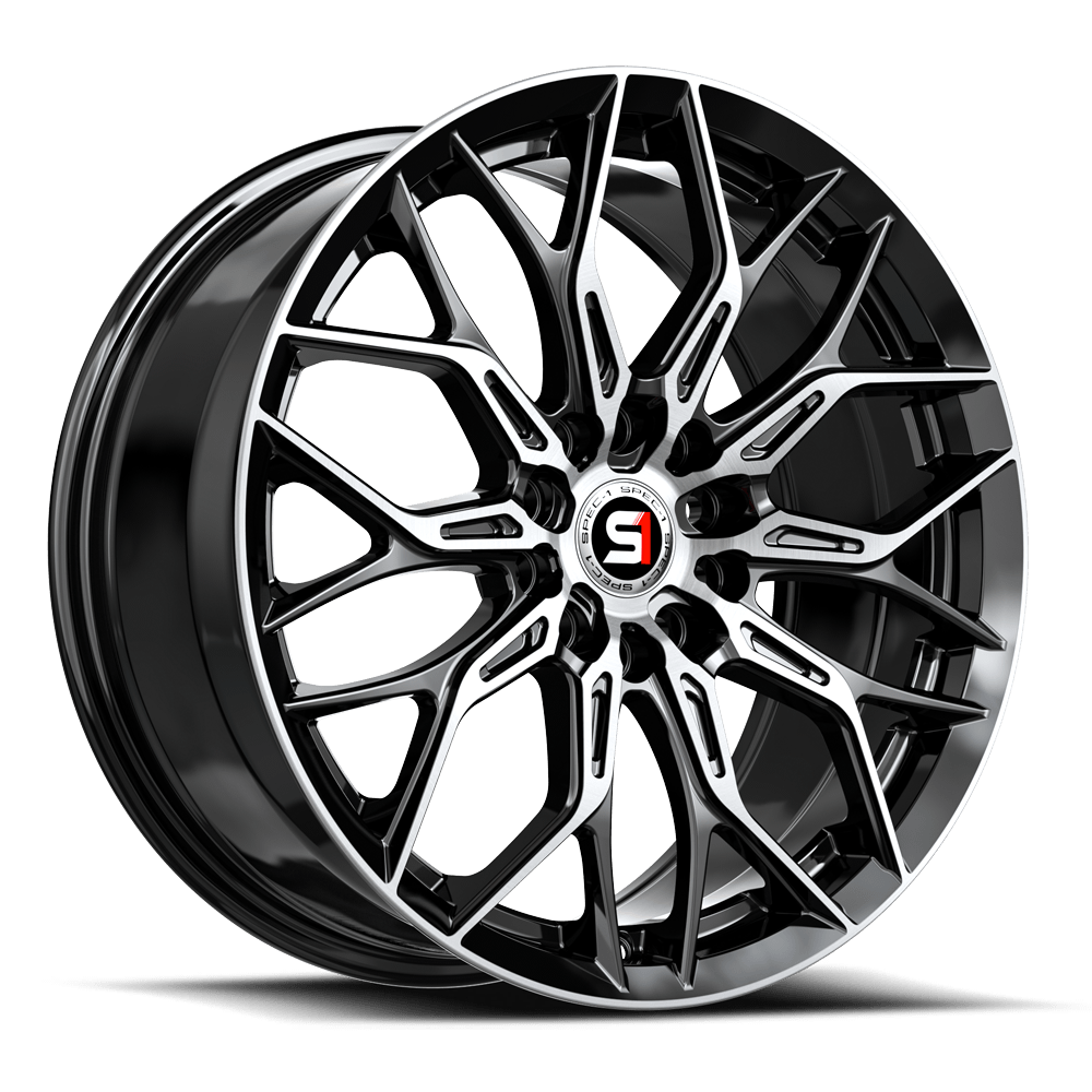 SPEC-1 RACING SP-57 18x8 5x100/5x114.3 38 Gloss Black & Machined