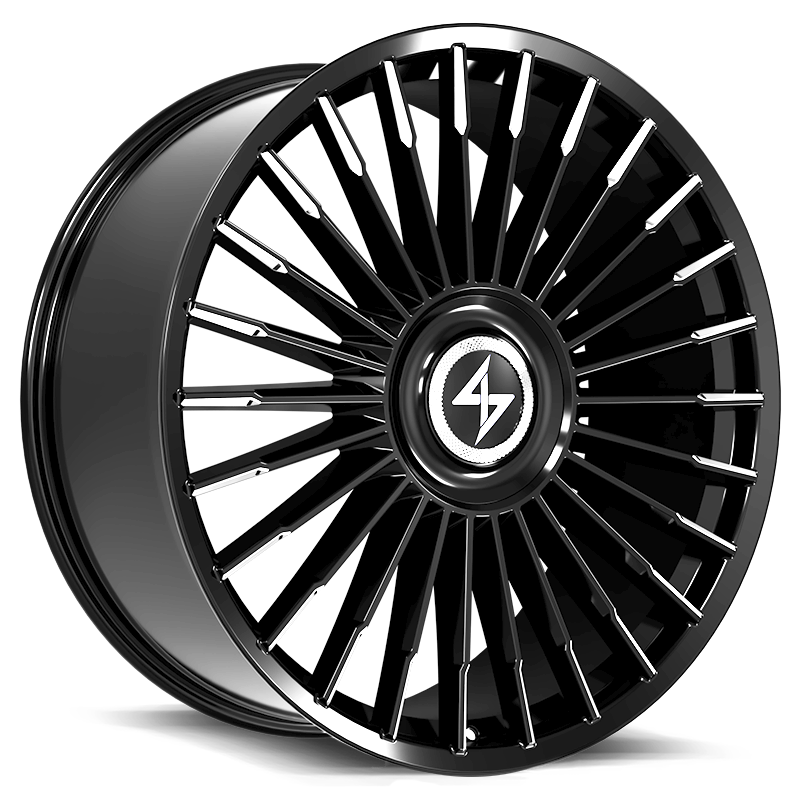 Sentali Luxx Royale   24x10 5x130 10  Gloss Black Milled Tips