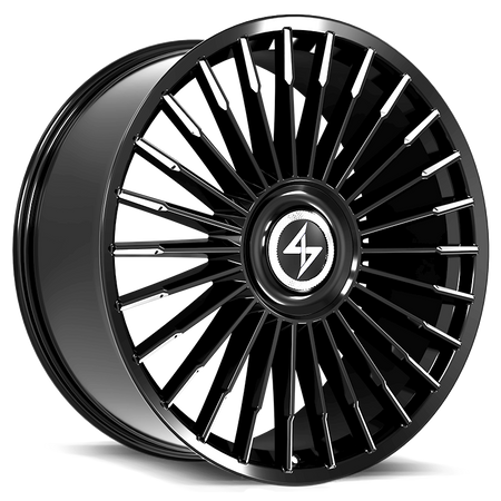 Sentali Luxx Royale   24x10 5x130 10  Gloss Black Milled Tips