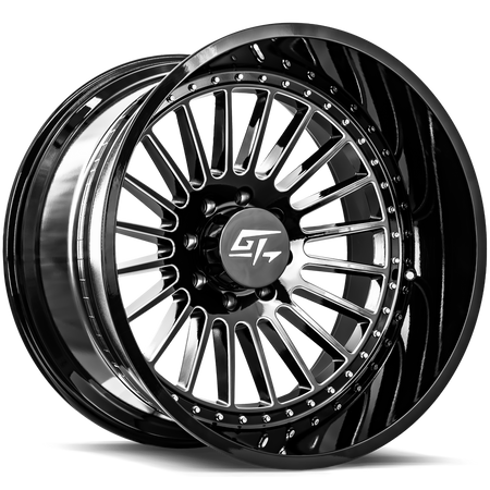 GT OFFROAD STRIKE 22x12 5x127 -44 Gloss Black Milled