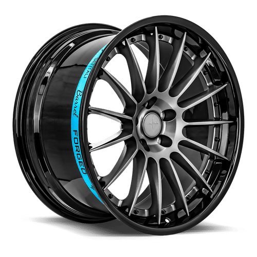 Sentali Barrel Forged SB2 19x9.5 5x120 38 Gloss Black Lip / Matte Gunmetal Centre