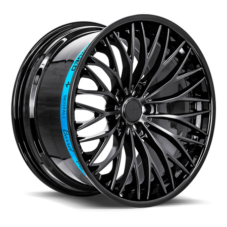 SENTALI BARREL SB1 20x10 5x115 20 Gloss Black Lip / Matte Black Centre