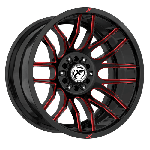 XF OFFROAD XF-232 20x10 5x127/5x139.7 -12 Gloss Black Milled Red