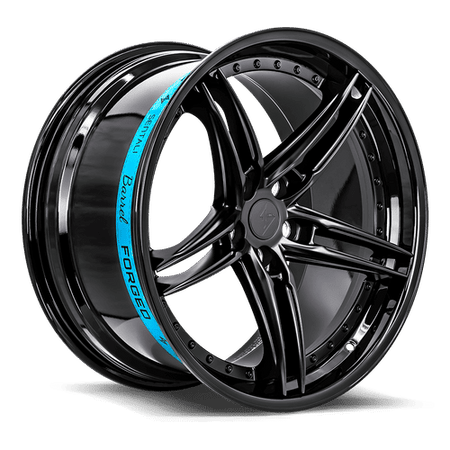 Sentali Barrel Forged SB3 19x9.5 5x112 25 Gloss Black Lip / Matte Black Centre
