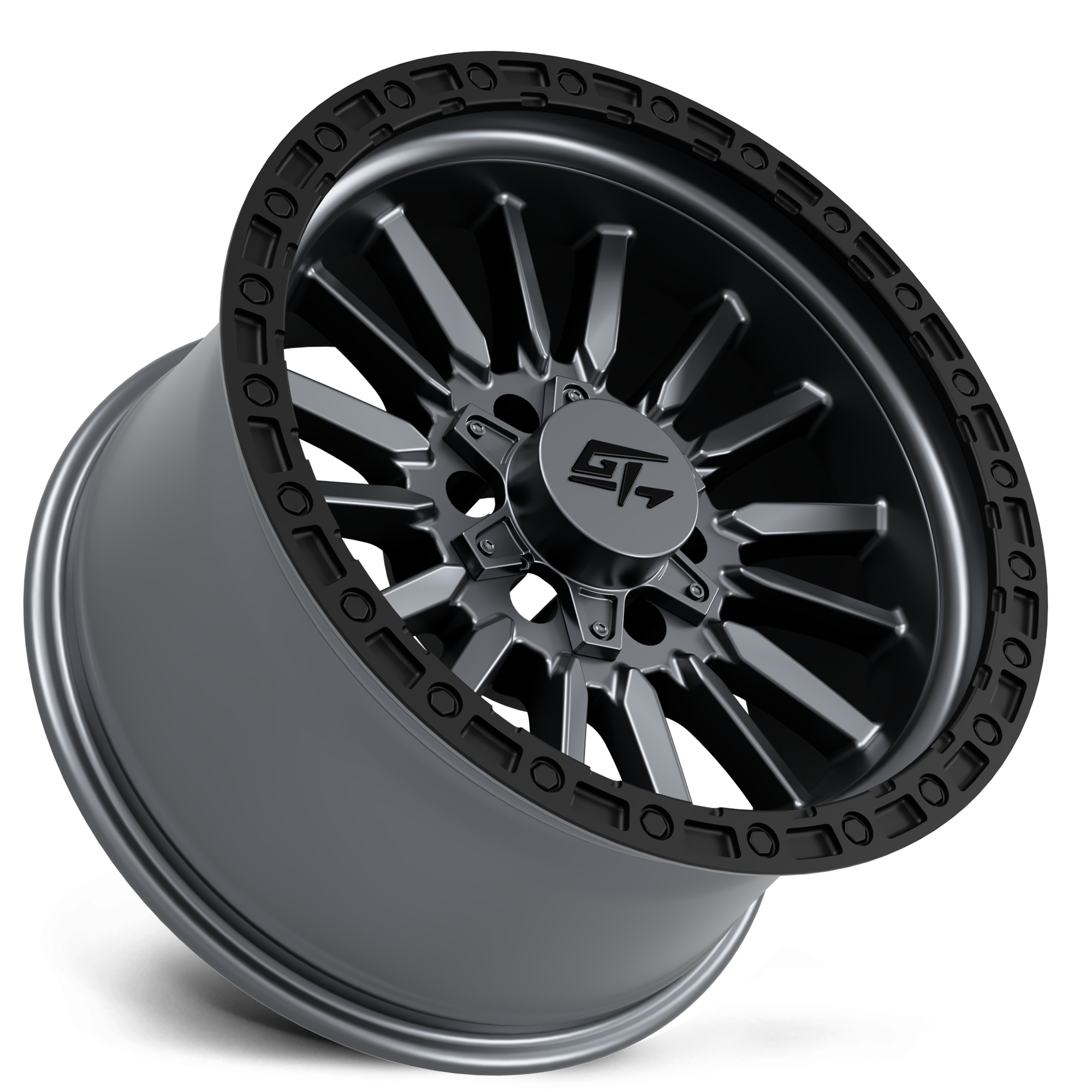 GT OFFROAD CHAMBER 18x12 8x165.1/8x180 -44 Black Ring / Matte Gunmetal Centre