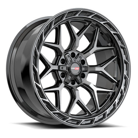 VORTEK VRP-504 20x10 5x127/5x139.7 -18 Black Diamond Cut W/ Dark Tint