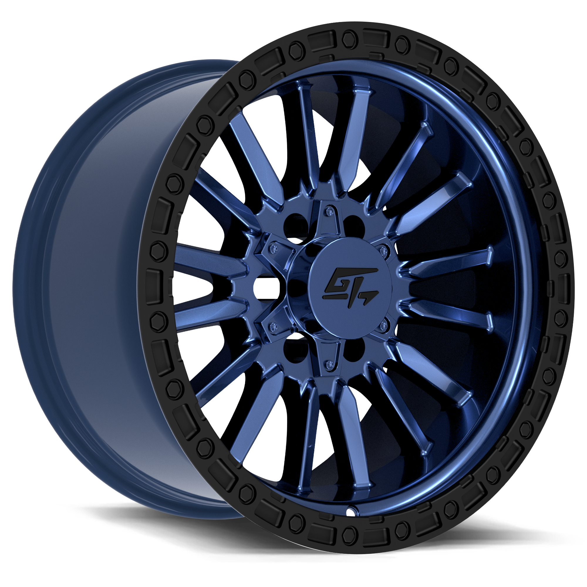GT OFFROAD CHAMBER 18x12 6x135 / 6x139.7 -44 Black Ring / Midnight Blue Centre