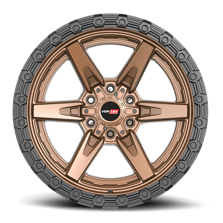VORTEK VRT-602 17x9 6x135/6x139.7 0 Matte Bronze With Black Bead Ring