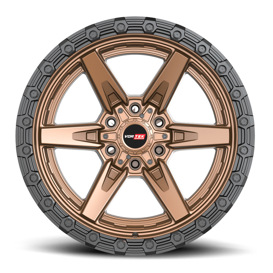 VORTEK VRT-602 18x9 6x135/6x139.7 -12 Matte Bronze With Black Bead Ring