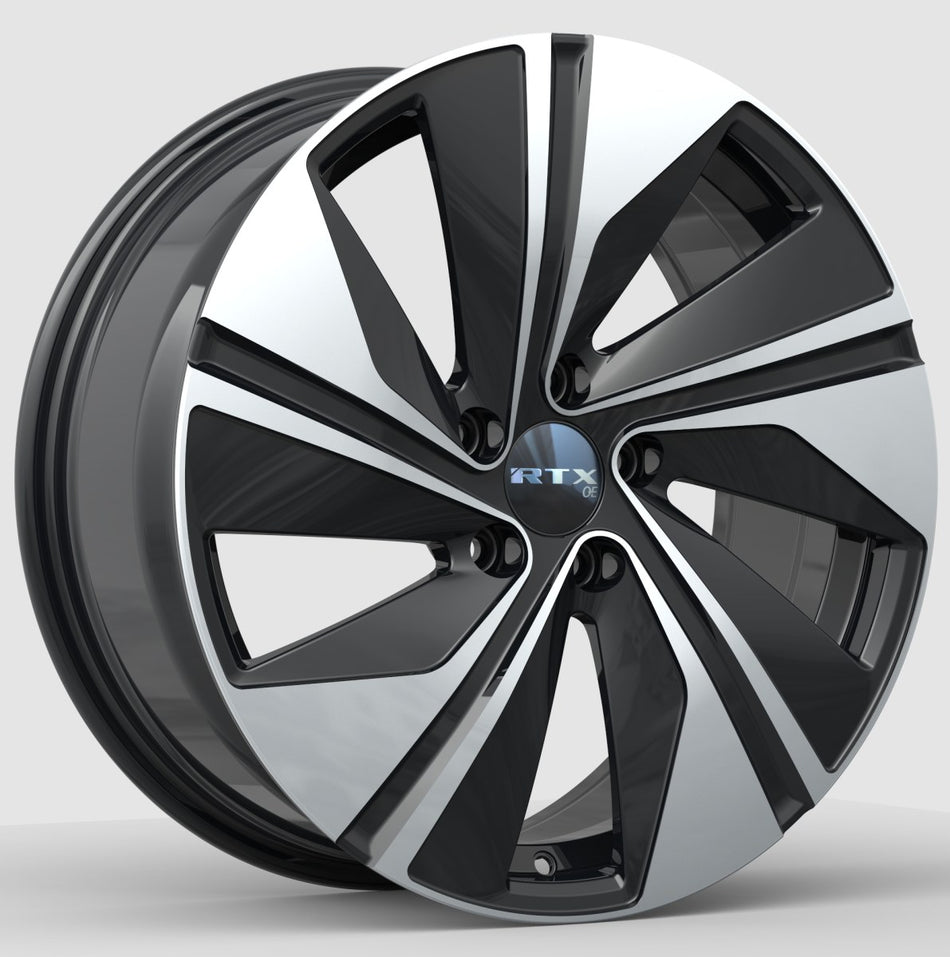 RTX VW03 – 18x7.5 – 5x112 – ET45 – Noir lustré machiné — roue