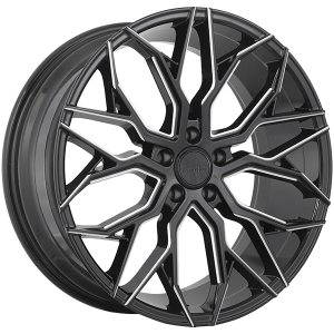 720 Luxury LX6 – 20x8.5, 5x114.3, +35, noir lustre - Rebord usine