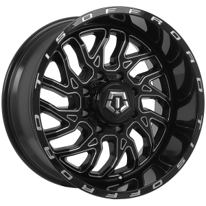 TIS Wheels 544 – 20x10, 8x170, -25, noir lustre - Rebord usine