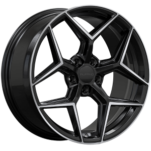 Ruffino HANS – 19x8.5, 5x114.3, +35, noir lustre - Facade machinee